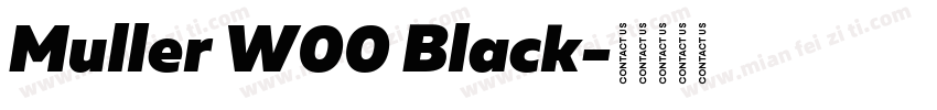 Muller W00 Black字体转换